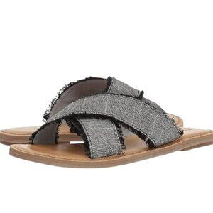 TOMS Womens Viv Slide Sandal Woven Flat Slide Sandals Size W 7 1/2